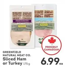 IGA Greenfield natural meat co. sliced ham or turkey offer