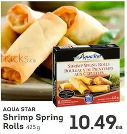 IGA Aqua star shrimp spring rolls offer