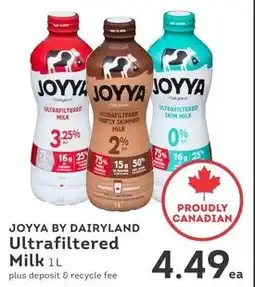 IGA Joyya by dairyland ultrafiltered milk offer