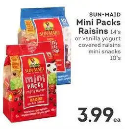 IGA Sun maid mini packs raisins offer