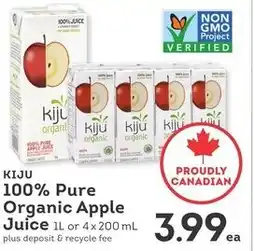 IGA Kiju 100% Pure Organic Apple Juice offer