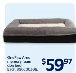 Walmart OnePaw Arno memory foam dog bed offer