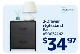 Walmart 2-Drawer nightstand offer
