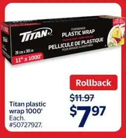 Walmart Titan plastic wrap 1000' offer