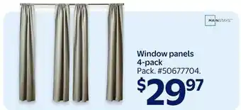 Walmart Window Panels 4-pack offer