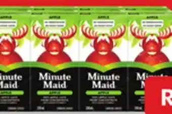 Walmart Minute Maid apple juice boxes offer