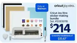 Walmart Cricut Joy Xtra Sticker-Making Bundle offer