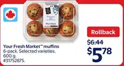 Walmart Your Fresh Market muffins offer