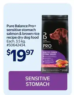 Walmart Pure Balance Pro+ Sensitive Stomach Salmon & Brown Rice Recipe Dry Dog Food offer
