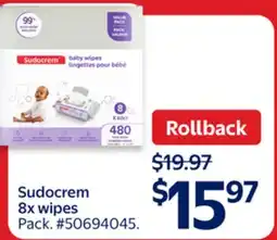 Walmart Sudocrem 8x wipes offer