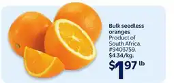 Walmart Bulk seedless oranges offer