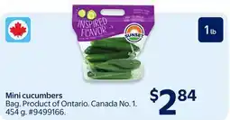 Walmart Mini cucumbers offer