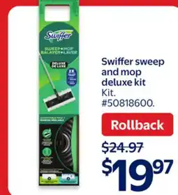 Walmart Swiffer sweep and mop deluxe kit offer