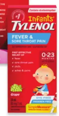 Walmart Infant's Tylenol Fever & Sore Throat 24 mL offer