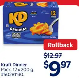 Walmart Kraft Dinner offer