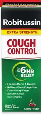 Walmart Robitussin Extra Strength Cough Control syrup offer