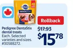 Walmart Pedigree DentaStix dental treats offer