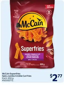 Walmart McCain Superfries Spicy Jumbo Crinkle Cut Fries offer