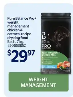Walmart Pure Bounce Pro+ weight management chicken & recipe dry dog food offer