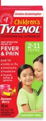 Walmart Infants' 24 mL or Children's 100 mL Tylenol Fever & Pain offer
