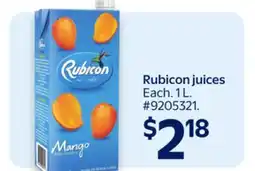 Walmart Rubicon juices offer