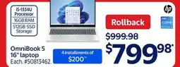 Walmart OmniBook 5 16 laptop offer