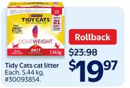 Walmart Tidy Cats cat litter offer