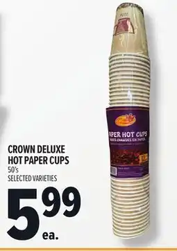 Metro CROWN DELUXE HOT PAPER CUPS offer
