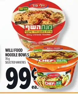 Metro WILLI FOOD NOODLE BOWLS offer