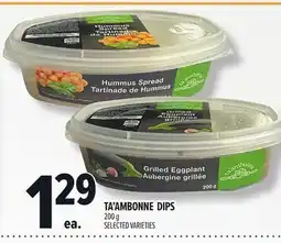 Metro TA'AMBONNE DIPS offer