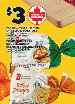 Independent Grocer PC RED, RUSSET OR YELLOW POTATOES, 5 LB BAG offer