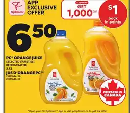 Independent Grocer PC ORANGE JUICE, 2.5 L offer