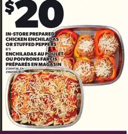 Independent Grocer IN-STORE PREPARED CHICKEN ENCHILADAS OR STUFFED PEPPERS 6'S offer