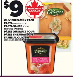 Independent Grocer OLIVIERI FAMILY PACK PASTA 500-700 G, PASTA SAUCE 600 ML offer