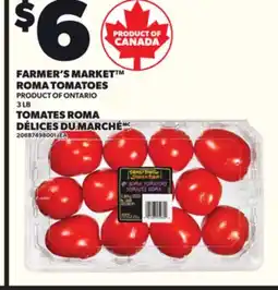 Independent Grocer FARMER'S MARKET ROMA TOMATOES offer