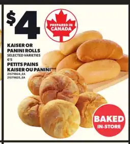Independent Grocer KAISER OR PANINI ROLLS, 6'S offer