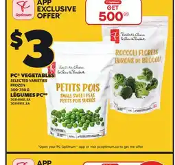 Independent Grocer PC VEGETABLES, 300-750 G offer