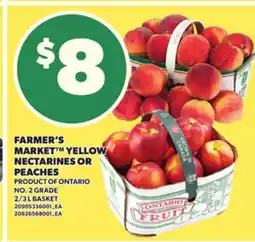 Loblaws FARMER'S MARKET YELLOW NECTARINES OR PEACHES, 2/3 L BASKET offer