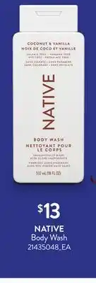 Loblaws NATIVE BODY WASH offer