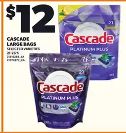 Loblaws CASCADE LARGE BAGS, 21-26'S offer