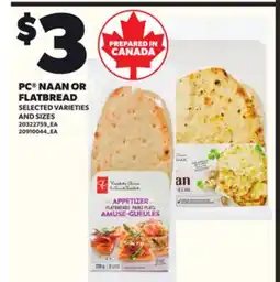 Loblaws PC NAAN OR FLATBREAD offer