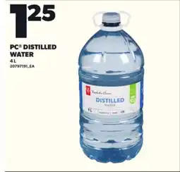 Loblaws PC DISTILLED WATER, 4L offer