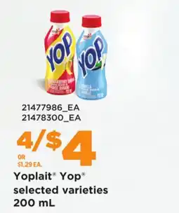 Loblaws YOPLAIT YOP , 200 mL offer