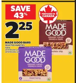 Loblaws MADE GOOD BARS, 120 G offer