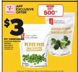 Loblaws PC VEGETABLES, 300-750 G offer