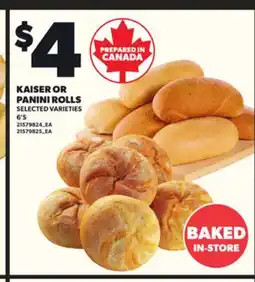 Loblaws KAISER OR PANINI ROLLS, 6'S offer