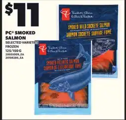 Loblaws PC SMOKED SALMON, 125/150G offer