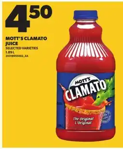 Loblaws MOTT'S CLAMATO JUICE, 1.89 L offer