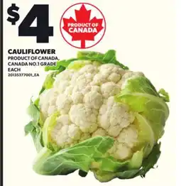 Loblaws CAULIFLOWER offer