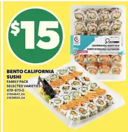 Loblaws BENTO CALIFORNIA SUSHI, 470-675 G offer